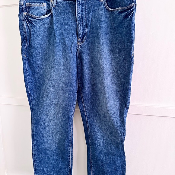 Good American Denim - Good American Deep Blue Relaxed Jeans